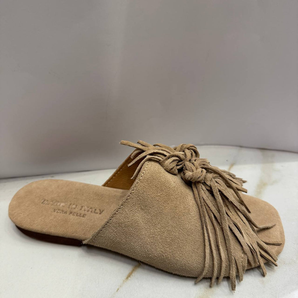 Ciabattina Made In Italy in Remna con frangia