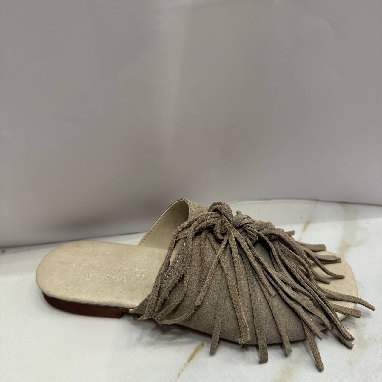 Ciabattina Made In Italy in Remna con frangia