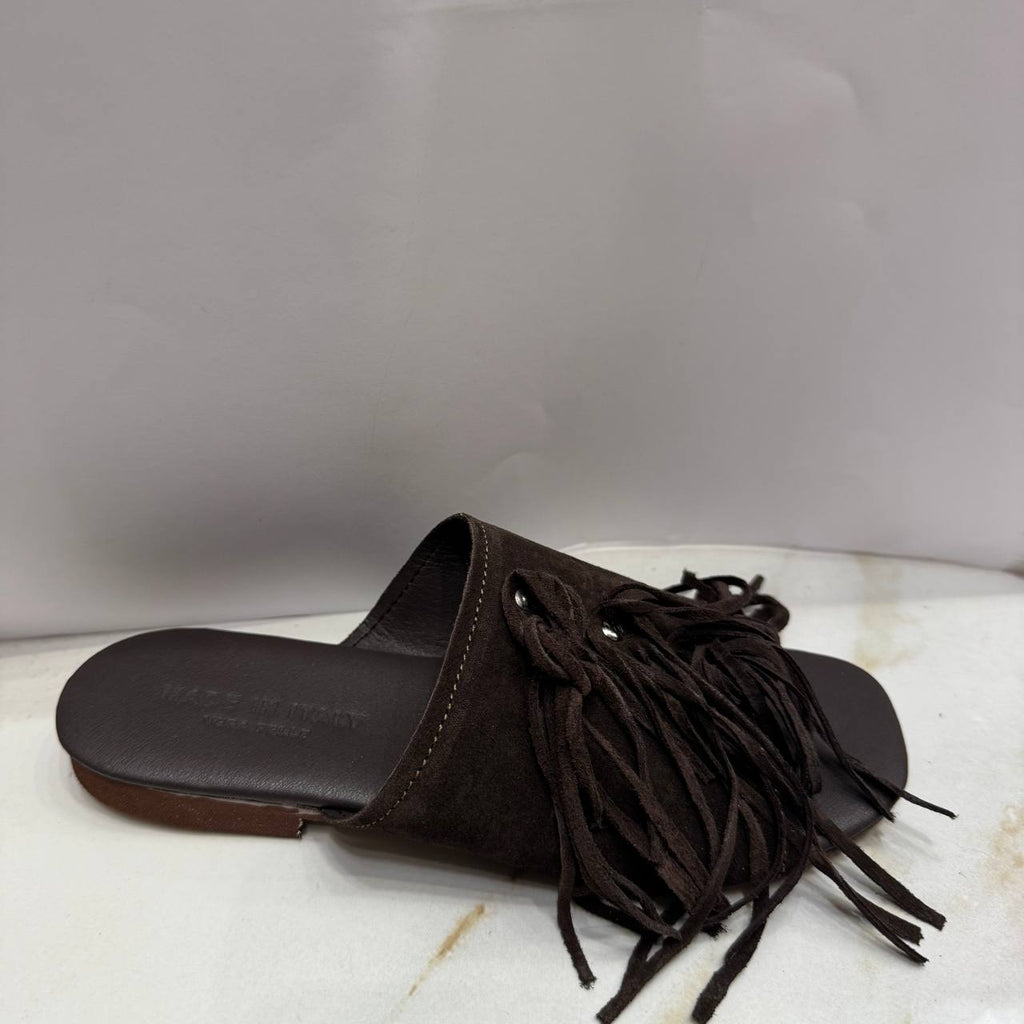 Ciabattina Made In Italy in Remna con frangia
