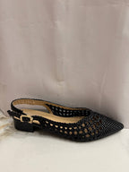 Ballerina traforata con tacco 3cm