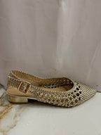 Ballerina traforata con tacco 3cm