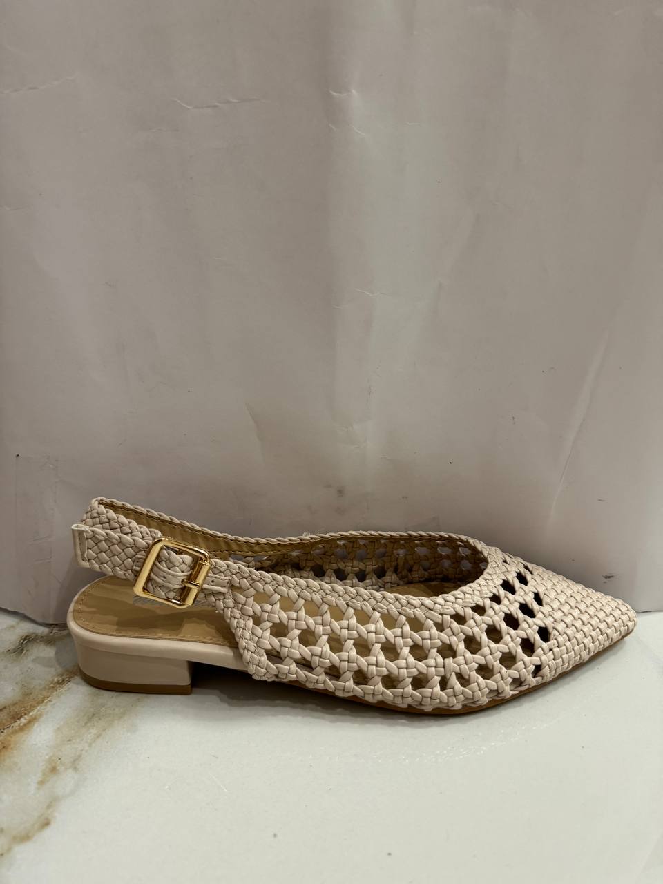 Ballerina traforata con tacco 3cm