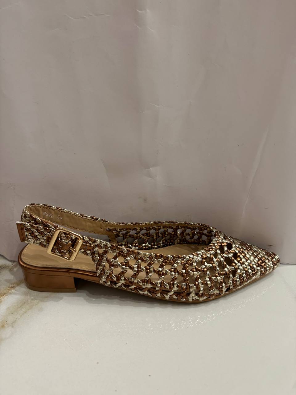 Ballerina traforata con tacco 3cm