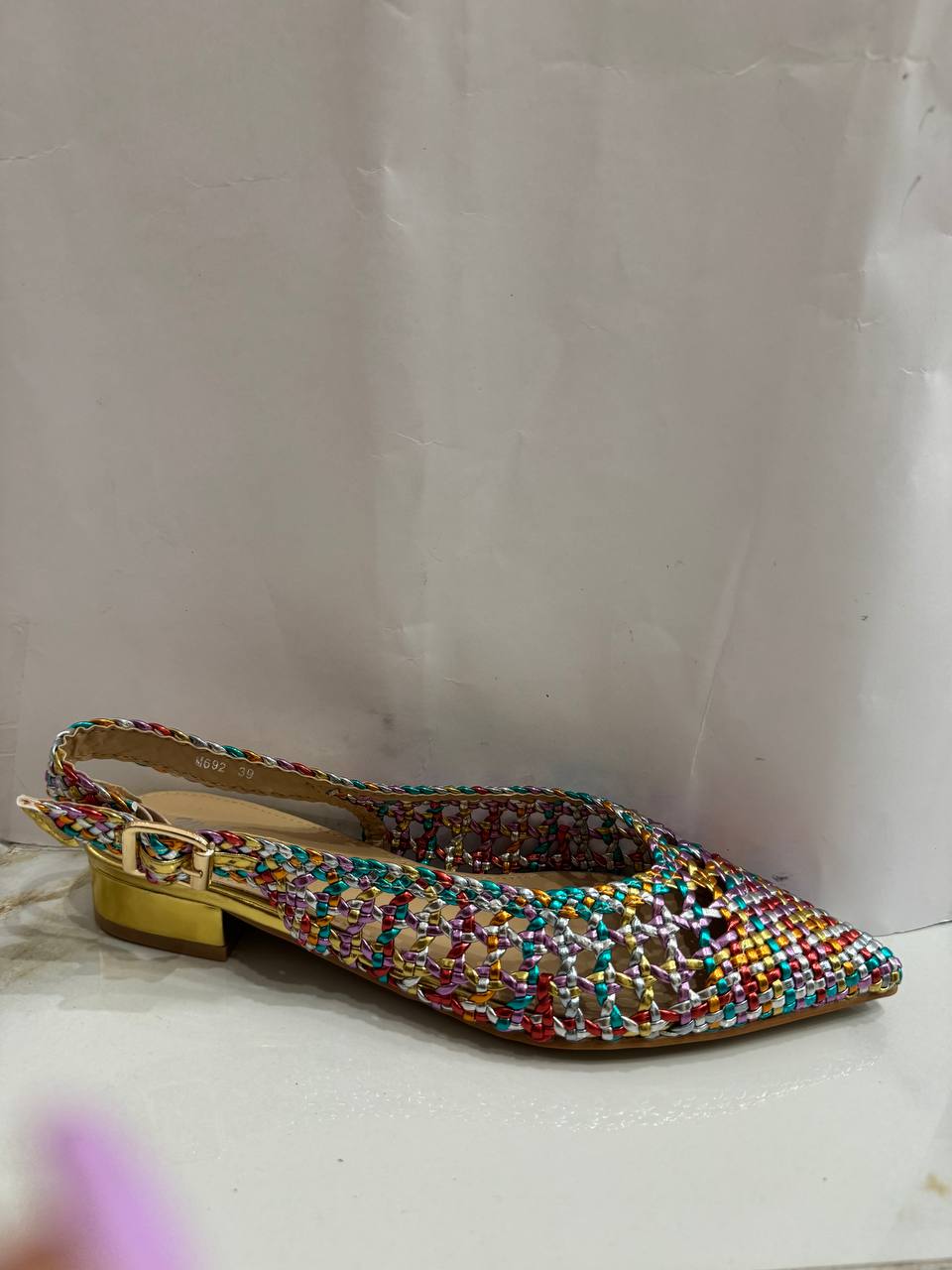 Ballerina traforata con tacco 3cm