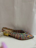 Ballerina traforata con tacco 3cm